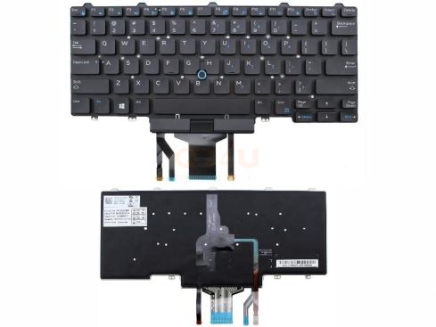 Dell Latitude E5450 E7450 laptop toetsenbord, US - zwart - met licht en pointer