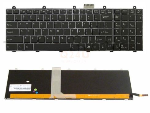 MSI GT780 GE60 GT60 GT70 GX60 GX70 series laptop toetsenbord, US - zwart - met licht