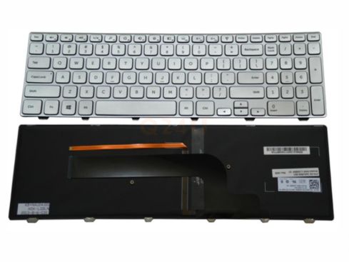 Dell Inspiron 15-7000 15-7537 15-7737 series laptop toetsenbord, US - zilver - met licht