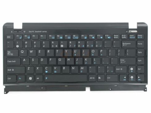 Asus eeePC 1215n series laptop top case toetsenbord, US - zwart