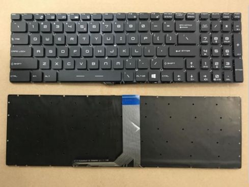 MSI GS60 MSI GS70 MSI GT72 MSI GE62 MSI GE72 series laptop toetsenbord, US - zwart - zonder licht