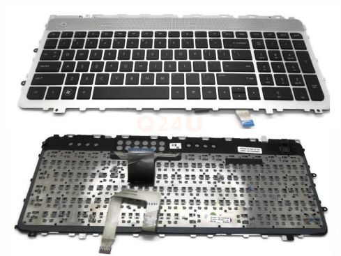 HP ENVY 17-3000 17-3200 17T-3000 17-3200 series laptop toetsenbord, US - zwart - zilver frame