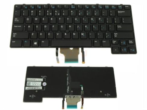 Dell Latitude 6430u series laptop toetsenbord, US - zwart - met licht en pointer