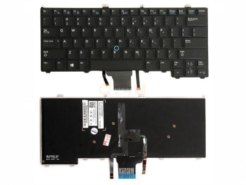 Dell Latitude 12-7000 E7240 series laptop toetsenbord, US - zwart - met licht - met pointer