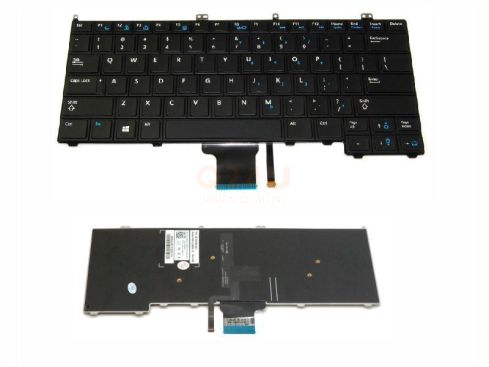 Dell Latitude 12-7000 E7240 series laptop toetsenbord, US - zwart - met licht - zonder pointer