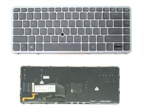 HP EliteBook 840 850 G1 840 G1 G2 laptop toetsenbord, US - zilver fame - met licht