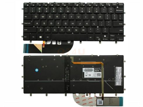Dell XPS 9343 13 9343 9350 9360 series laptop toetsenbord, US - zwart - zonder licht