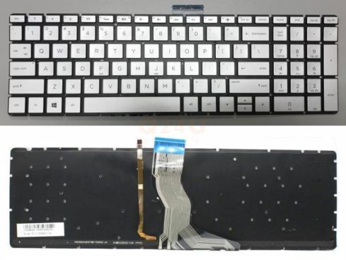 HP Pavilion 15-BS 15-CB series laptop toetsenbord, US - zilver - met licht
