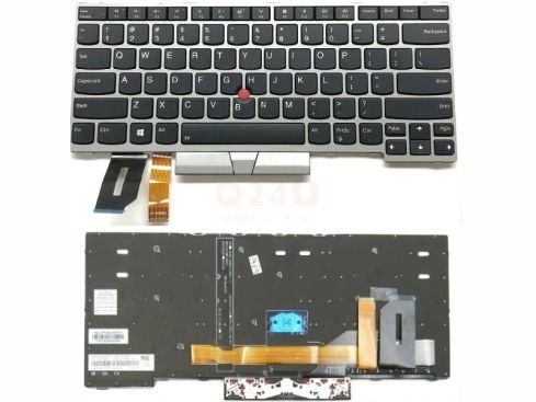 Lenovo ThinkPad E480 L480 L380 Yoga T480s Series laptop toetsenbord, US - zilver frame - met licht