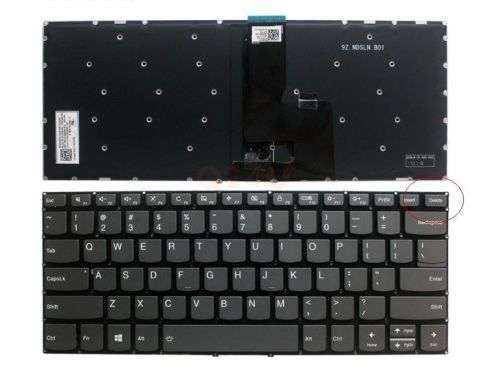 Lenovo Yoga 520-14IKB 720-15IKB laptop toetsenbord, US - zwart - zonder licht