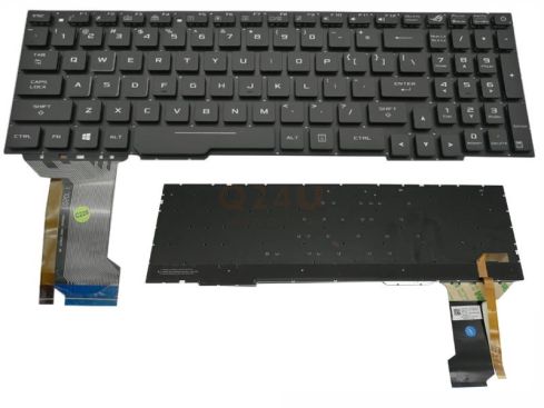 ASUS GL553 GL753 FX553 ZX553 Series toetsenbord, US - zwart - met wit licht