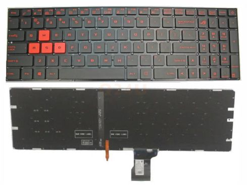 Asus GL502 GL702 Series laptop toetsenbord, US - zwart - met rood licht