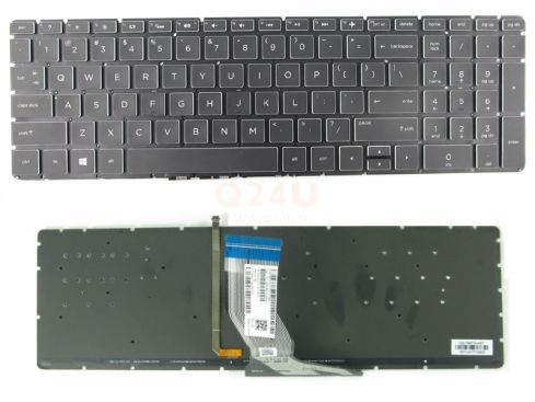 HP Pavilion HP Pavilion Power 15-CB Series laptop toetsenbord, US - zwart - met wit licht