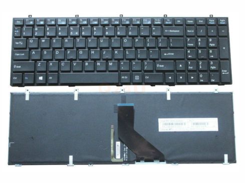 BTO - Clevo W350 W555 series laptop toetsenbord, US - zwart - met licht