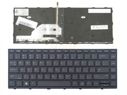 HP ProBook 430 440 445 G5 laptop toetsenbord, US - zwart frame - met licht