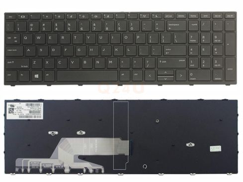HP ProBook 450 455 470 650 G5 series toetsenbord, US - zwart - zonder licht
