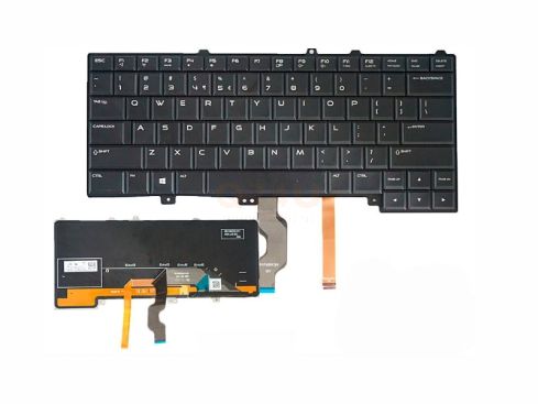 Dell Alienware M13X M15X R2 R3 R4 series laptop toetsenbord, US - zwart - met licht