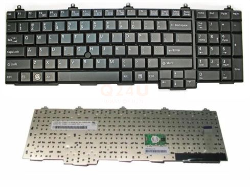 Fujitsu Siemens Lifebook E751 E752 E781 E782 laptop toetsenbord, US - zwart