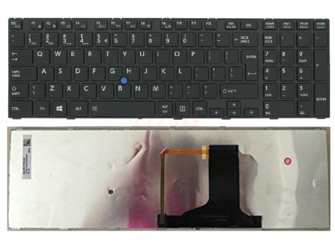 Toshiba Tecra A50-A A50-B W50-A series laptop toetsenbord, US - zwart - met licht