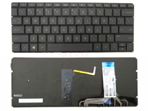 HP Spectre 13-V series laptop toetsenbord, US - zwart-brons - met licht