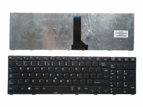 Toshiba Tecra R850 R590 series laptop toetsenbord, US - zwart - zonder licht