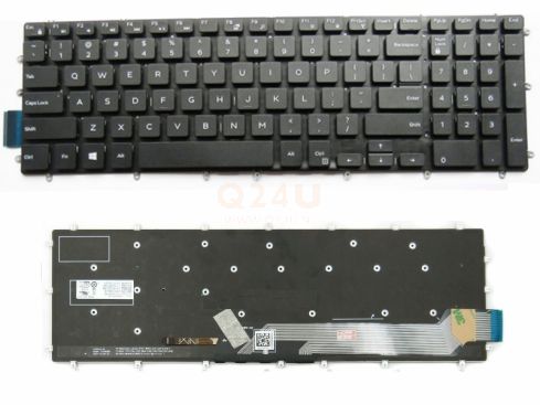 Dell Inspiron 15 7566 7567 P65F series laptop toetsenbord, US - zwart - met licht