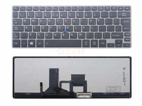 Toshiba Portege Z30 Z30-A Z30T Z30T-A laptop toetsenbord, US - zwart - met licht en pointer - lange kabel