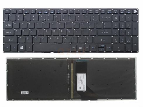 Acer Aspire E5-522 E5-573 E5-722 E5-773 laptop toetsenbord, US - zwart - met licht