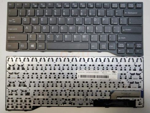 Fujitsu Lifebook E746 E544 E733 E734 E7344 series laptop toetsenbord, US - zwart - zwart frame