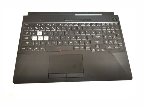 Asus Gaming F15 FX506 series laptop top case toetsenbord, US - zwart - met licht