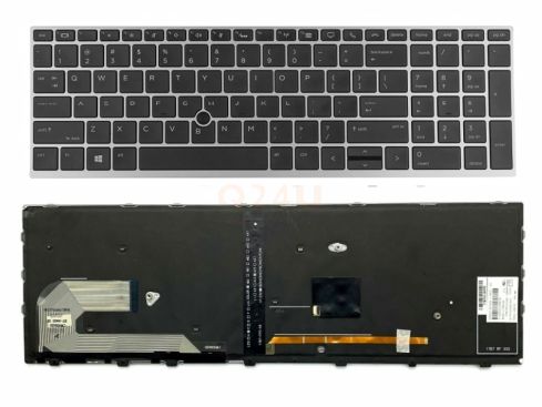 Hp Elitebook 855 850 755 750 G5 series laptop toetsenbord, US - zwart - met licht en pointer