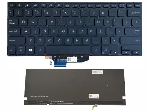 ASUS VivoBook Flip14 TP412 series laptop toetsenbord, US - zwart - met licht