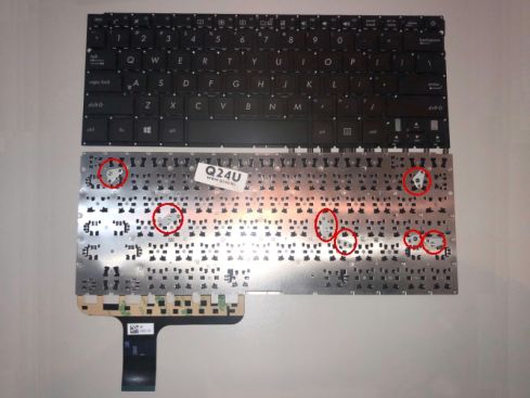 ASUS UX305 series laptop toetsenbord, US - zwart - zonder licht