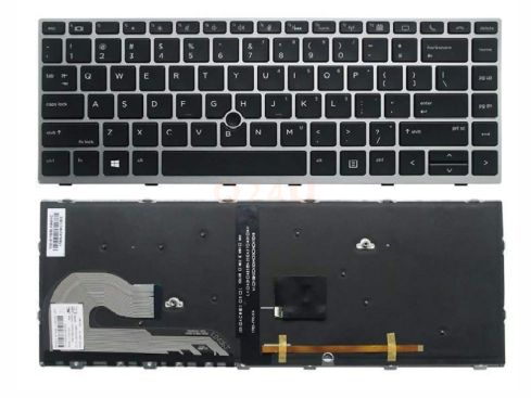 HP EliteBook 840 745 846 G5 G6 series laptop toetsenbord, US - zwart - met licht en pointer