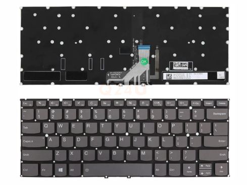 Lenovo Yoga 920-13IKB series laptop toetsenbord, US - grijs - met licht