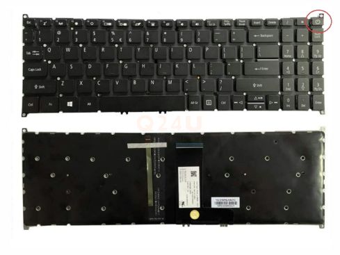 Acer Aspire A317-51 A715-74 series laptop toetsenbord US qwerty, met licht