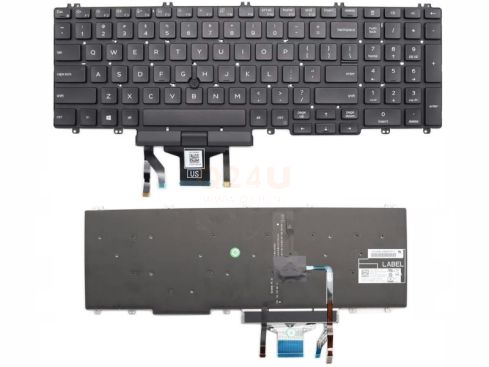 Dell Latitude 5500 5501 5510 Precision 3540 3541 laptop toetsenbord US - met licht - pointer