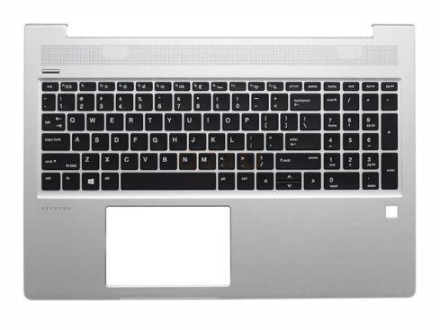 HP ProBook 450 G6 450 G7 455 G6 455 G7 top case US toetsenbord - zilver - L45090-001 - gebruikt