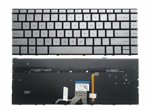 Hp Spectre X360 13-AC 13- AG 13-AD 13-W US qwerty toetsenbord - zilver - licht