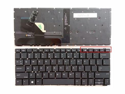 HP Elite Dragonfly G1 G2 US qwerty toetsenbord - met licht - phone key