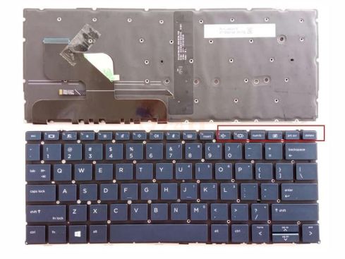 HP Elite Dragonfly G1 G2 US qwerty toetsenbord - met licht - camera key