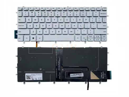 Dell XPS 13 9380 9370 9305 7390 XPS 13 9380 9370 9305 US qwerty toetsenbord - wit - licht - 0FVW9W