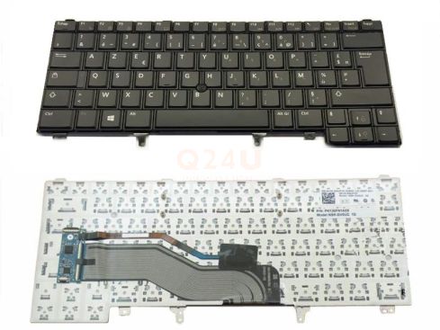 Dell Latitude E5420 E6220 E6320 E6420 E6430 series laptop toetsenbord, BE AZERTY - zwart - zonder licht