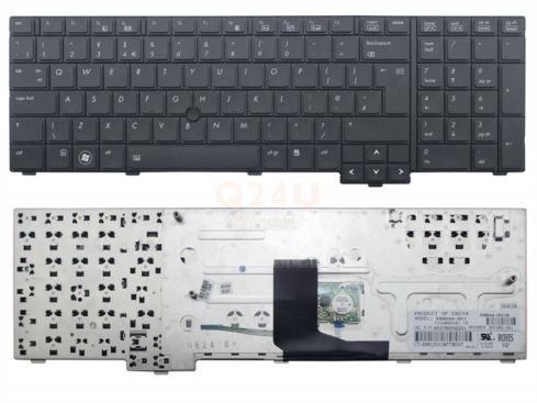 HP Elitebook 8740w series laptop toetsenbord, UK - zwart - met pointer