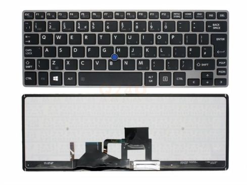 Toshiba Portege Z30-A Z30-T Z30T-A laptop toetsenbord, UK - zwart - met licht en pointer