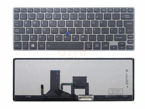 Toshiba Portege Z30 Z30-A Z30T Z30T-A laptop toetsenbord, UK - zwart - met licht