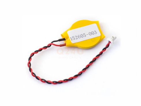 Bios batterij, CR2032 met kabel - twee pin 3 volt