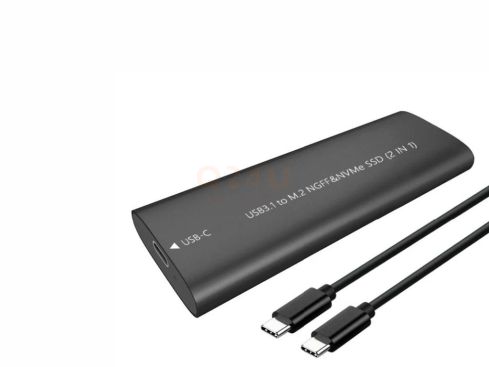 M.2 NVMe & NGFF SSD behuizing USB 3.1 type-C - type A - C