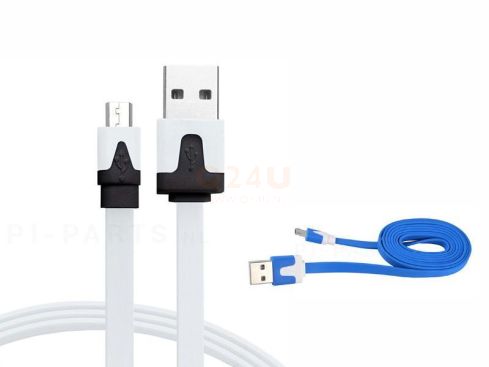 Micro USB kabel wit, 1 meter