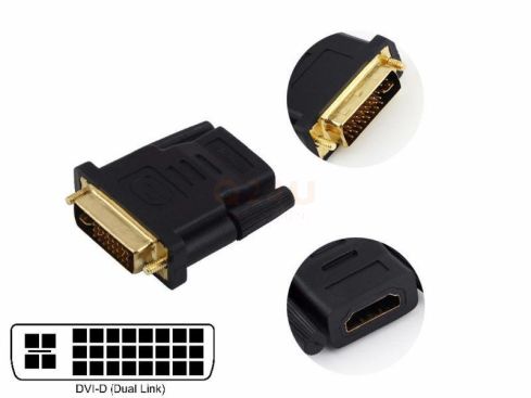 DVI-D dual link - HDMI adapter, 24 + 5 pin